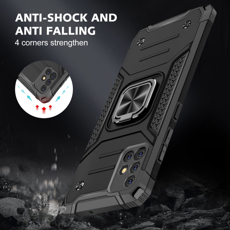 For Samsung Galaxy A51 5G Magnetic Armor Shockproof TPU + PC Case with Metal Ring Holder