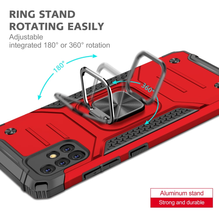 For Samsung Galaxy A51 5G Magnetic Armor Shockproof TPU + PC Case with Metal Ring Holder