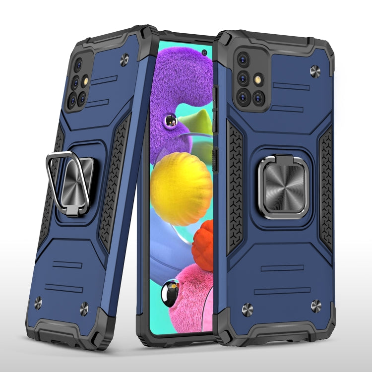 For Samsung Galaxy A51 5G Magnetic Armor Shockproof TPU + PC Case with Metal Ring Holder
