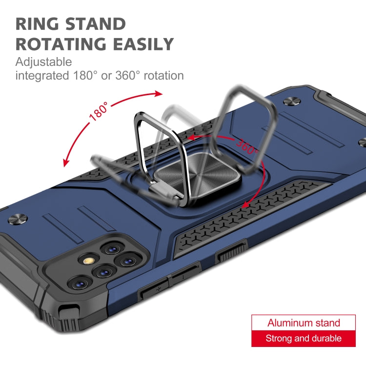 For Samsung Galaxy A51 5G Magnetic Armor Shockproof TPU + PC Case with Metal Ring Holder