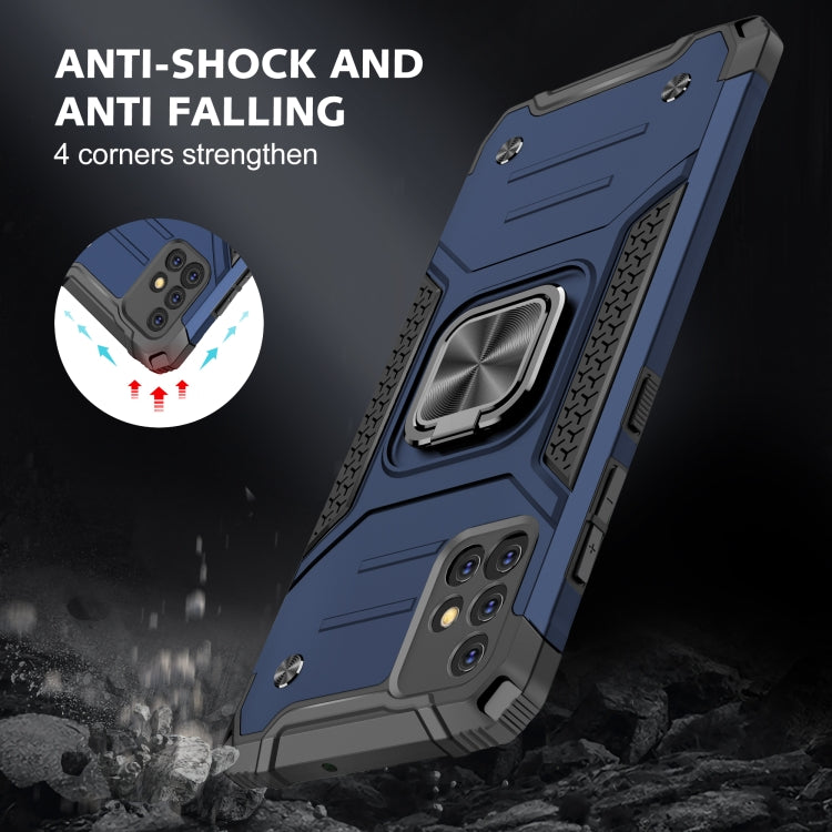 For Samsung Galaxy A51 5G Magnetic Armor Shockproof TPU + PC Case with Metal Ring Holder