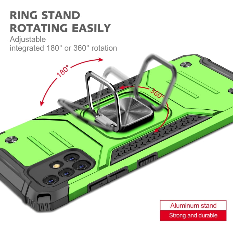 For Samsung Galaxy A51 5G Magnetic Armor Shockproof TPU + PC Case with Metal Ring Holder