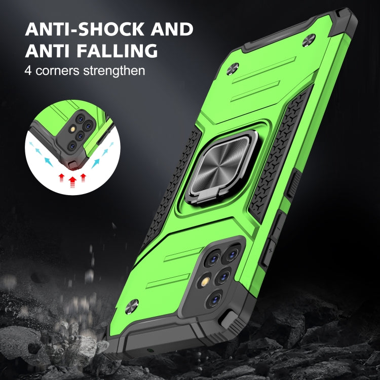 For Samsung Galaxy A51 5G Magnetic Armor Shockproof TPU + PC Case with Metal Ring Holder