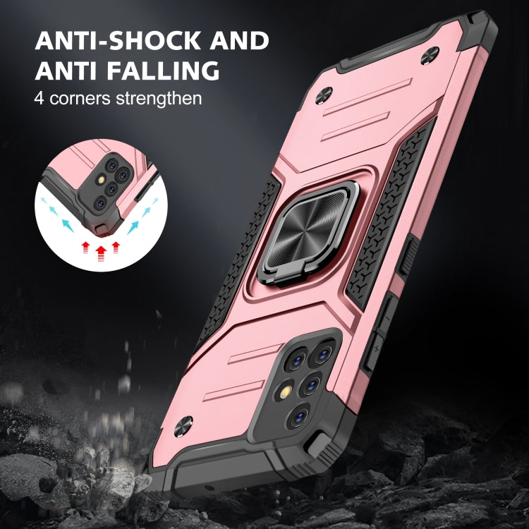 For Samsung Galaxy A51 5G Magnetic Armor Shockproof TPU + PC Case with Metal Ring Holder
