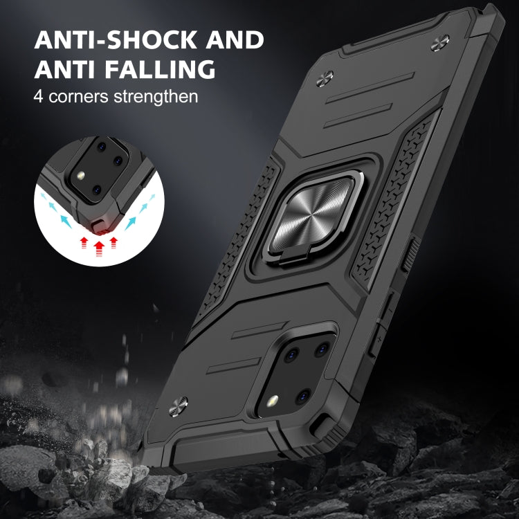 For Samsung Galaxy Note10 Lite / A81 Magnetic Armor Shockproof TPU + PC Case with Metal Ring Holder