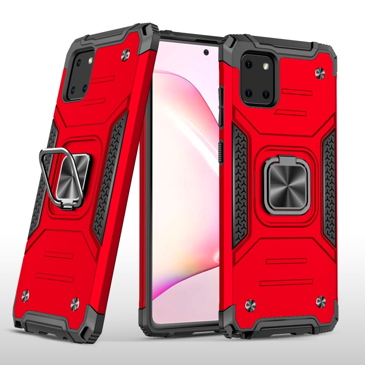 For Samsung Galaxy Note10 Lite / A81 Magnetic Armor Shockproof TPU + PC Case with Metal Ring Holder