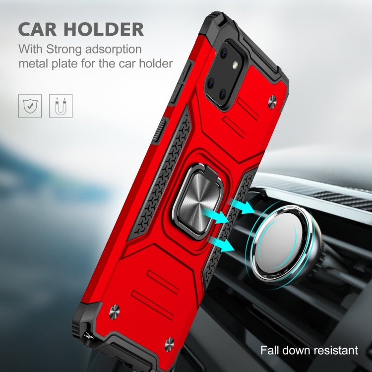 For Samsung Galaxy Note10 Lite / A81 Magnetic Armor Shockproof TPU + PC Case with Metal Ring Holder
