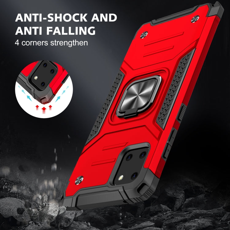 For Samsung Galaxy Note10 Lite / A81 Magnetic Armor Shockproof TPU + PC Case with Metal Ring Holder