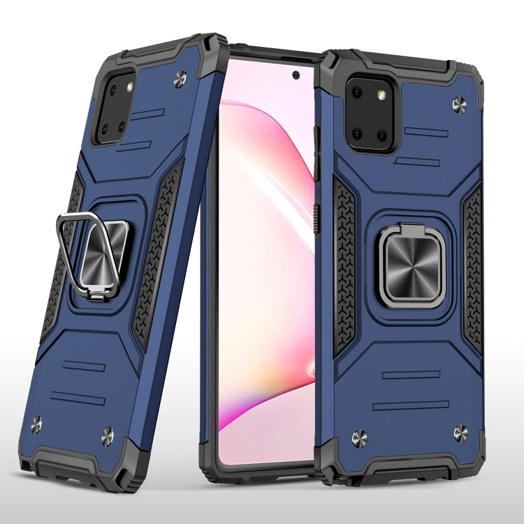 For Samsung Galaxy Note10 Lite / A81 Magnetic Armor Shockproof TPU + PC Case with Metal Ring Holder