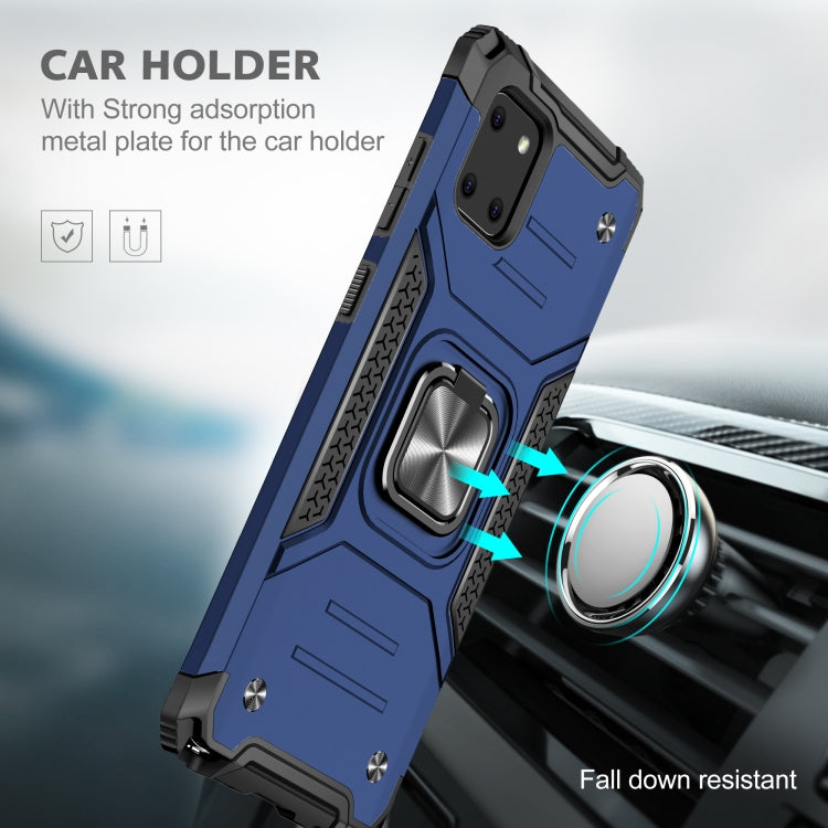 For Samsung Galaxy Note10 Lite / A81 Magnetic Armor Shockproof TPU + PC Case with Metal Ring Holder