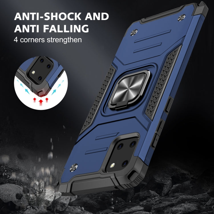 For Samsung Galaxy Note10 Lite / A81 Magnetic Armor Shockproof TPU + PC Case with Metal Ring Holder