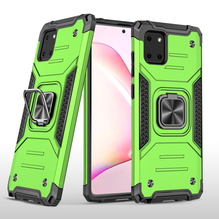 For Samsung Galaxy Note10 Lite / A81 Magnetic Armor Shockproof TPU + PC Case with Metal Ring Holder
