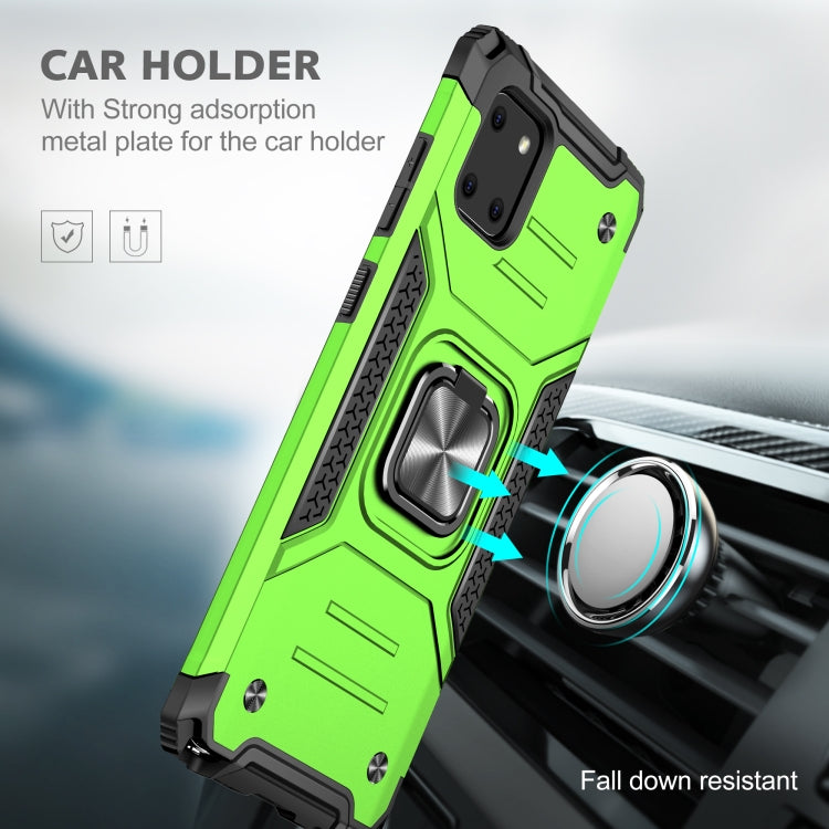 For Samsung Galaxy Note10 Lite / A81 Magnetic Armor Shockproof TPU + PC Case with Metal Ring Holder