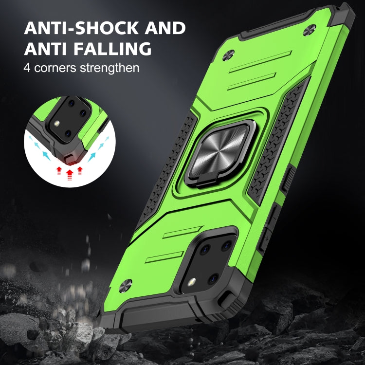 For Samsung Galaxy Note10 Lite / A81 Magnetic Armor Shockproof TPU + PC Case with Metal Ring Holder