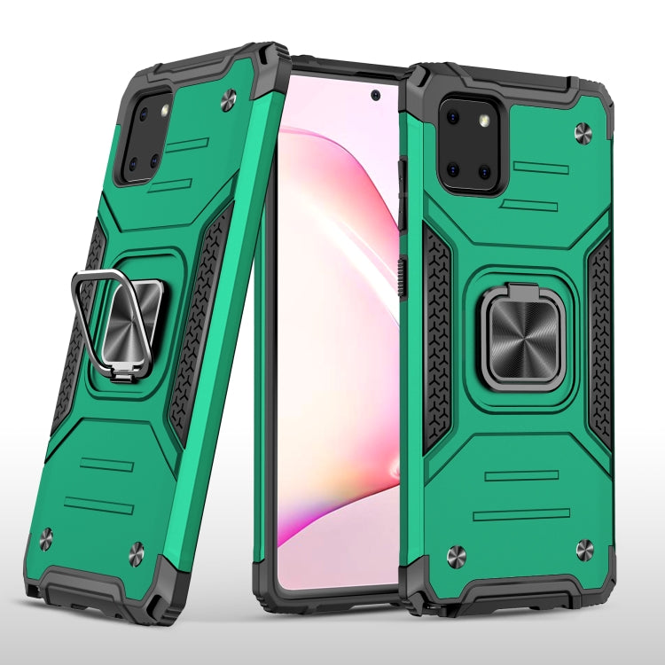 For Samsung Galaxy Note10 Lite / A81 Magnetic Armor Shockproof TPU + PC Case with Metal Ring Holder