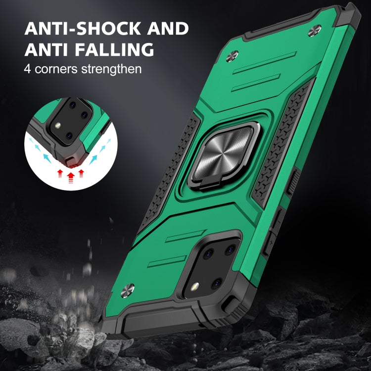 For Samsung Galaxy Note10 Lite / A81 Magnetic Armor Shockproof TPU + PC Case with Metal Ring Holder