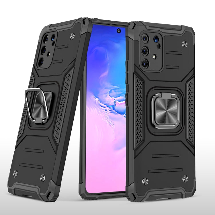 For Samsung Galaxy S10 Lite / A91 Magnetic Armor Shockproof TPU + PC Case with Metal Ring Holder