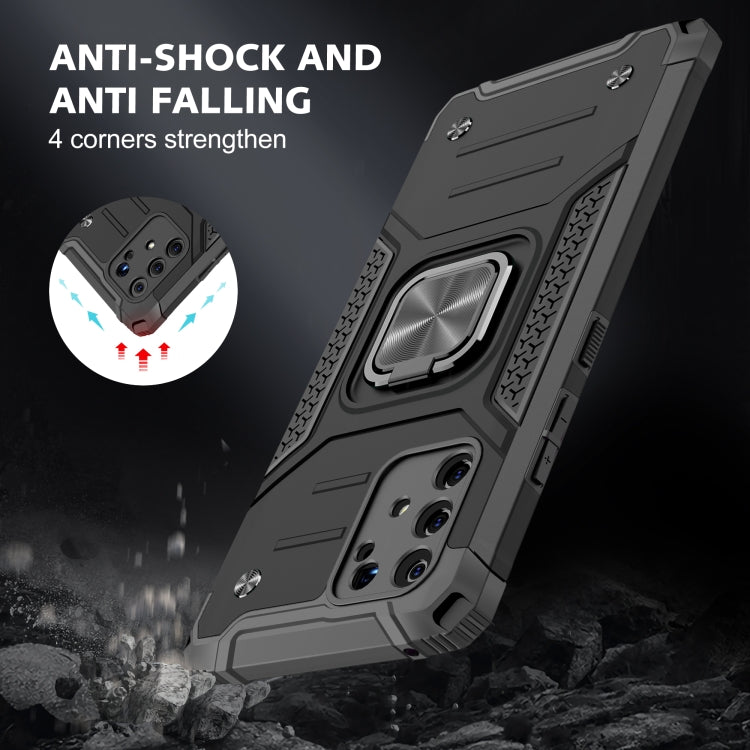 For Samsung Galaxy S10 Lite / A91 Magnetic Armor Shockproof TPU + PC Case with Metal Ring Holder