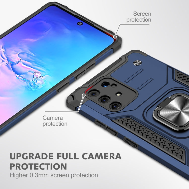 For Samsung Galaxy S10 Lite / A91 Magnetic Armor Shockproof TPU + PC Case with Metal Ring Holder
