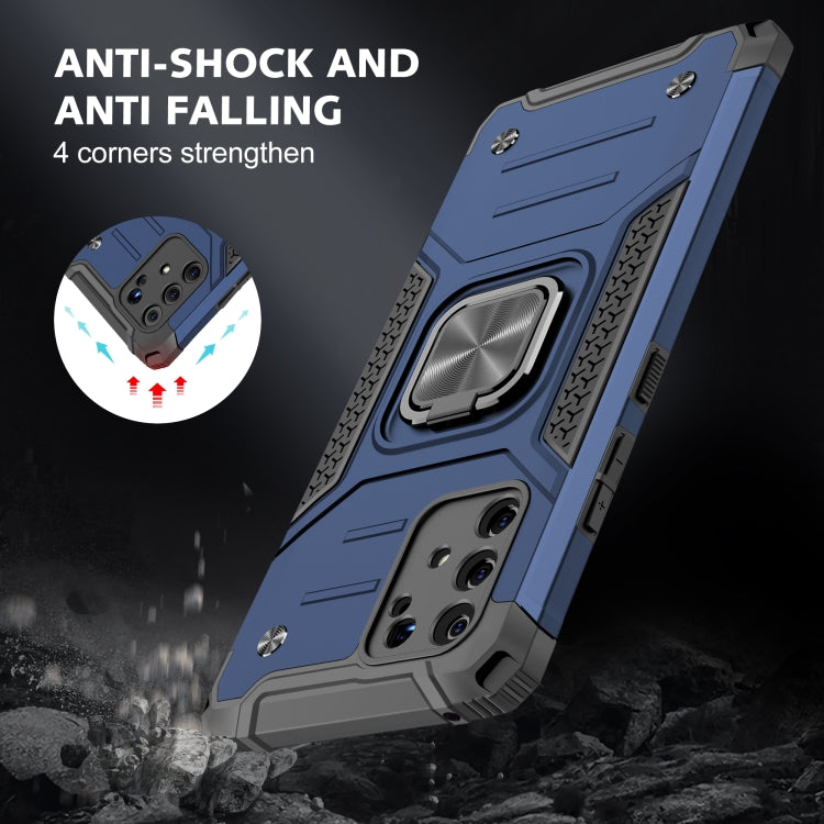 For Samsung Galaxy S10 Lite / A91 Magnetic Armor Shockproof TPU + PC Case with Metal Ring Holder
