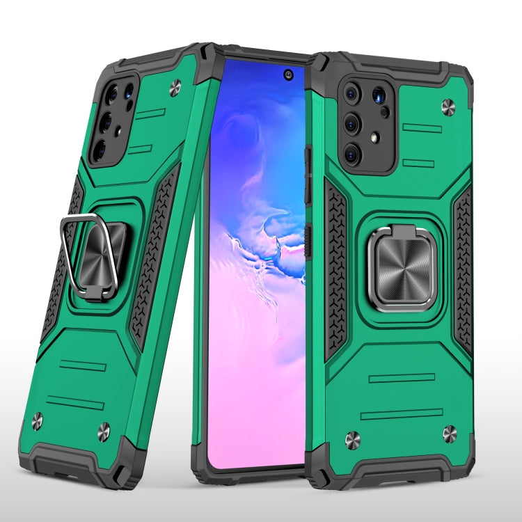 For Samsung Galaxy S10 Lite / A91 Magnetic Armor Shockproof TPU + PC Case with Metal Ring Holder