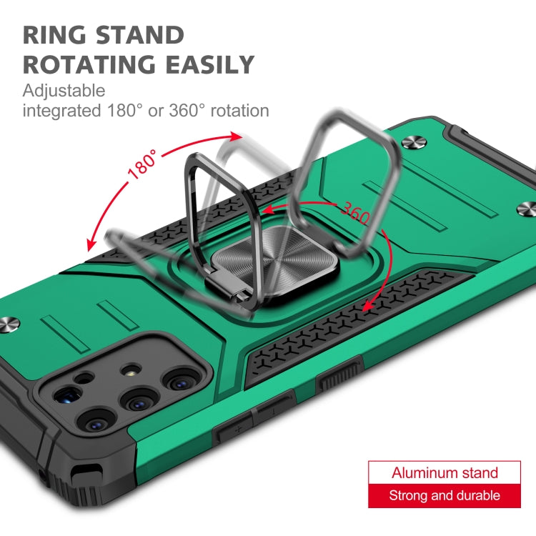 For Samsung Galaxy S10 Lite / A91 Magnetic Armor Shockproof TPU + PC Case with Metal Ring Holder