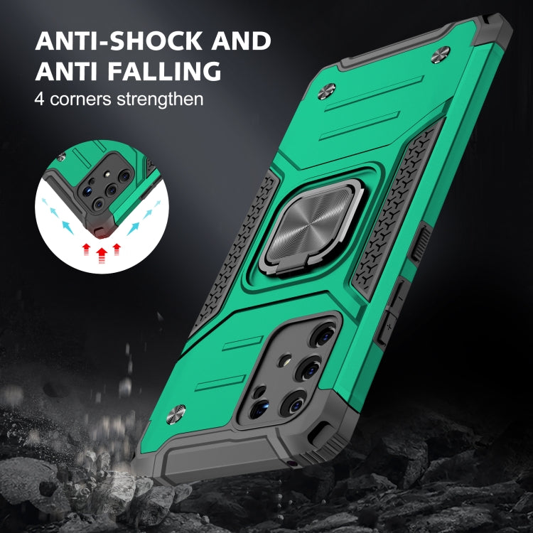 For Samsung Galaxy S10 Lite / A91 Magnetic Armor Shockproof TPU + PC Case with Metal Ring Holder