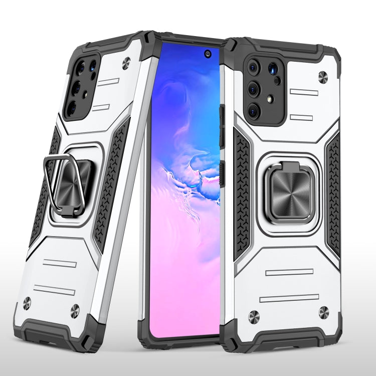 For Samsung Galaxy S10 Lite / A91 Magnetic Armor Shockproof TPU + PC Case with Metal Ring Holder