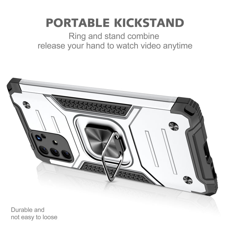 For Samsung Galaxy S10 Lite / A91 Magnetic Armor Shockproof TPU + PC Case with Metal Ring Holder