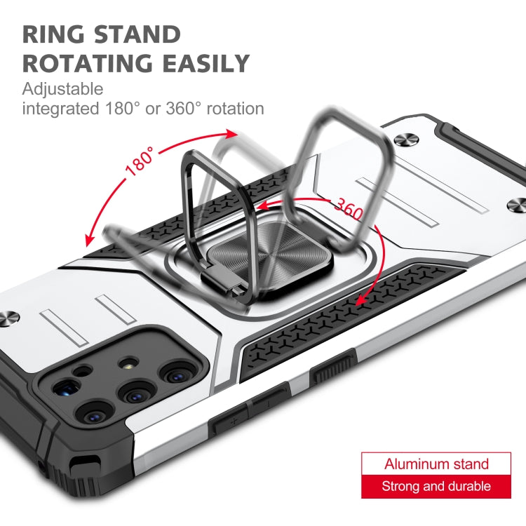 For Samsung Galaxy S10 Lite / A91 Magnetic Armor Shockproof TPU + PC Case with Metal Ring Holder