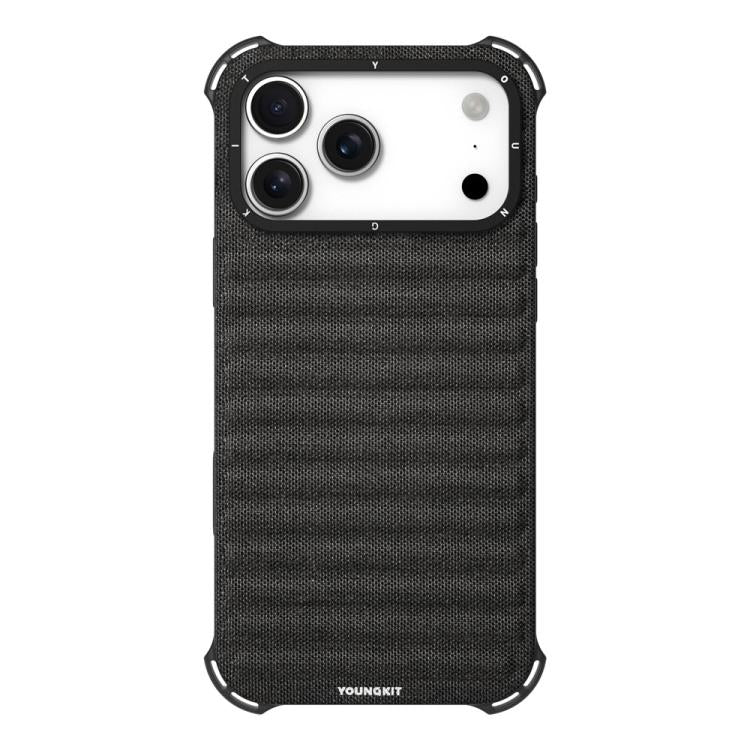 For iPhone 17 Pro Max YOUNGKIT Jeans Cloth Texture TPU Canvas Magnetic Phone Case