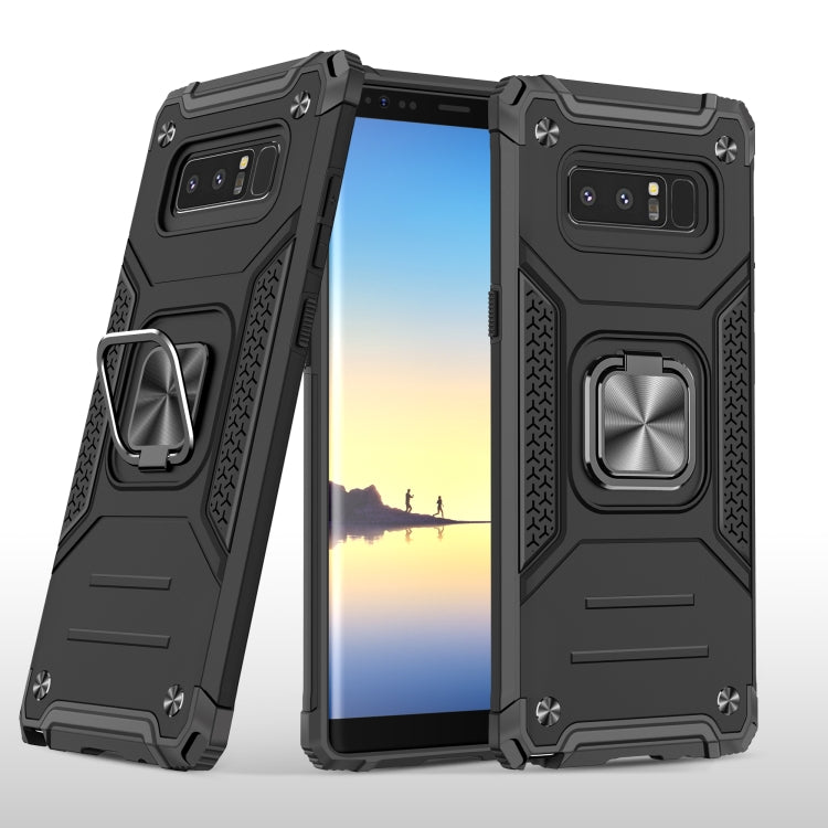 For Samsung Galaxy Note 8 Magnetic Armor Shockproof TPU + PC Case with Metal Ring Holder
