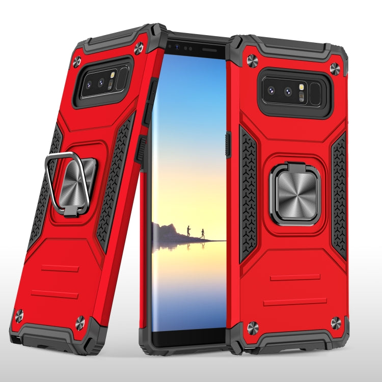 For Samsung Galaxy Note 8 Magnetic Armor Shockproof TPU + PC Case with Metal Ring Holder