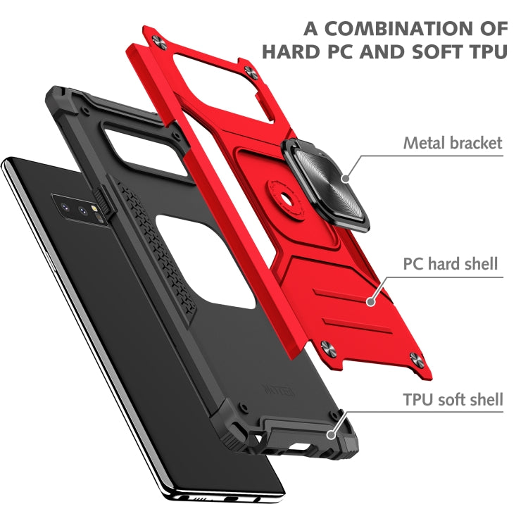 For Samsung Galaxy Note 8 Magnetic Armor Shockproof TPU + PC Case with Metal Ring Holder