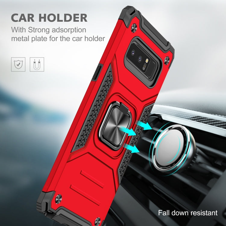 For Samsung Galaxy Note 8 Magnetic Armor Shockproof TPU + PC Case with Metal Ring Holder