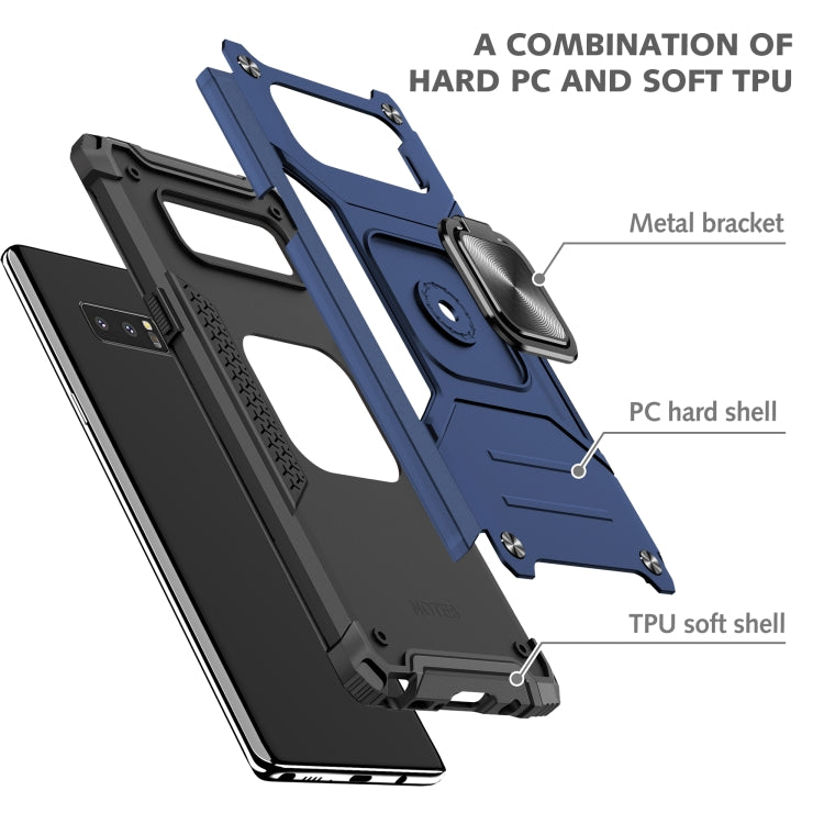 For Samsung Galaxy Note 8 Magnetic Armor Shockproof TPU + PC Case with Metal Ring Holder