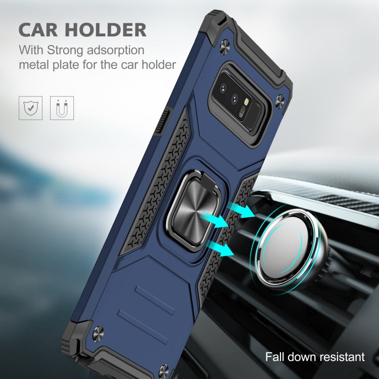 For Samsung Galaxy Note 8 Magnetic Armor Shockproof TPU + PC Case with Metal Ring Holder