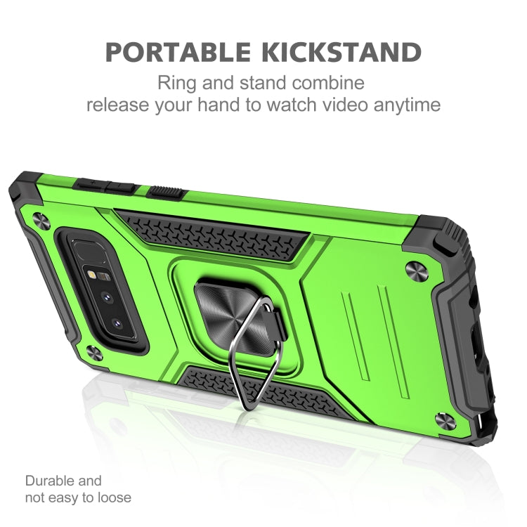 For Samsung Galaxy Note 8 Magnetic Armor Shockproof TPU + PC Case with Metal Ring Holder