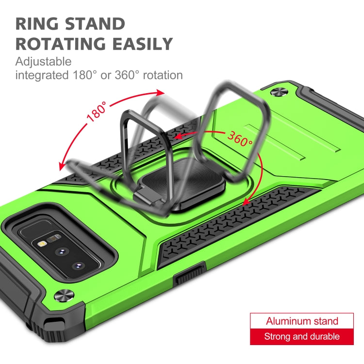For Samsung Galaxy Note 8 Magnetic Armor Shockproof TPU + PC Case with Metal Ring Holder