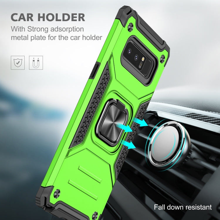 For Samsung Galaxy Note 8 Magnetic Armor Shockproof TPU + PC Case with Metal Ring Holder