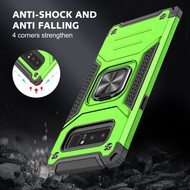 For Samsung Galaxy Note 8 Magnetic Armor Shockproof TPU + PC Case with Metal Ring Holder