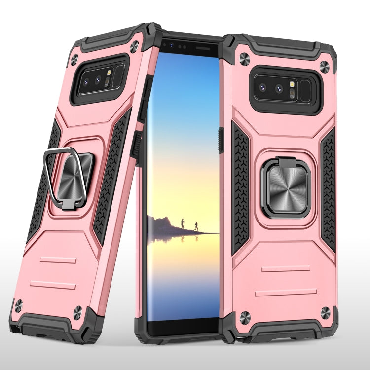 For Samsung Galaxy Note 8 Magnetic Armor Shockproof TPU + PC Case with Metal Ring Holder