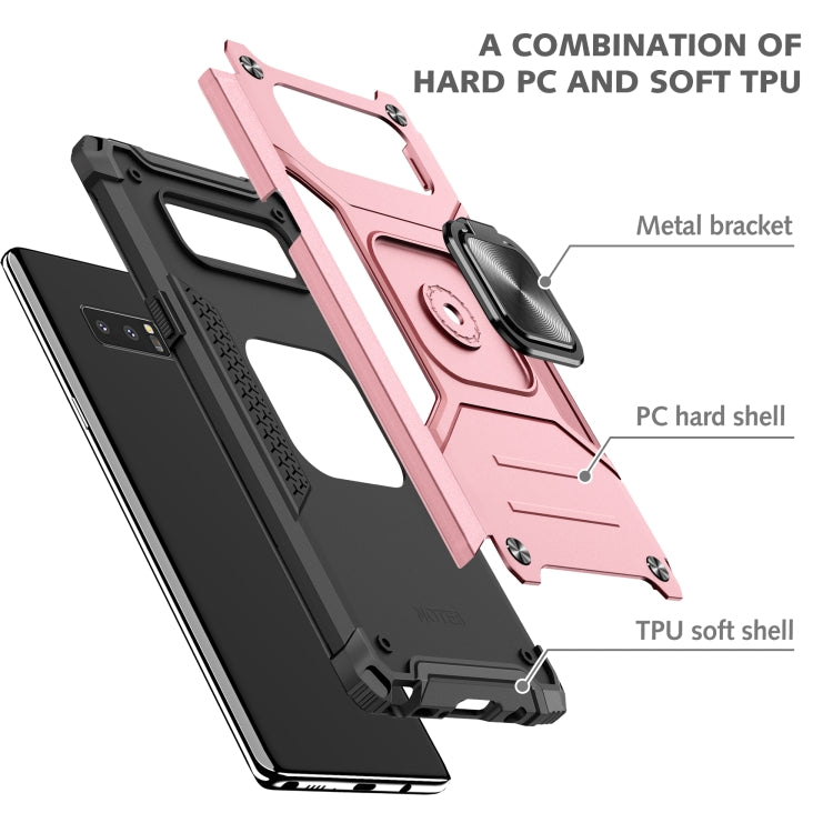 For Samsung Galaxy Note 8 Magnetic Armor Shockproof TPU + PC Case with Metal Ring Holder