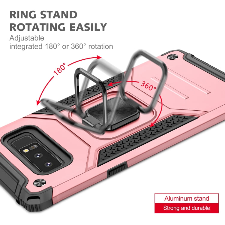 For Samsung Galaxy Note 8 Magnetic Armor Shockproof TPU + PC Case with Metal Ring Holder