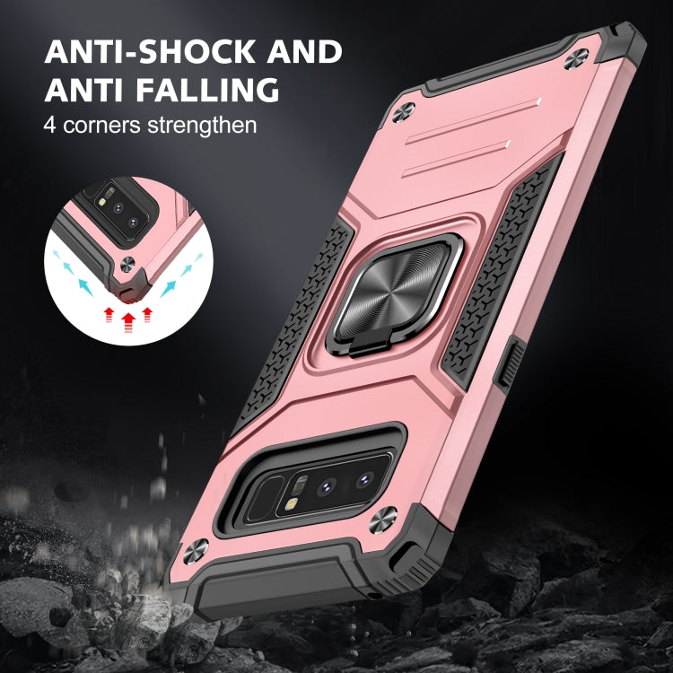 For Samsung Galaxy Note 8 Magnetic Armor Shockproof TPU + PC Case with Metal Ring Holder