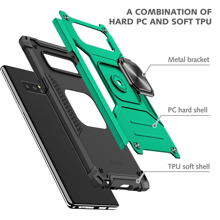 For Samsung Galaxy Note 8 Magnetic Armor Shockproof TPU + PC Case with Metal Ring Holder