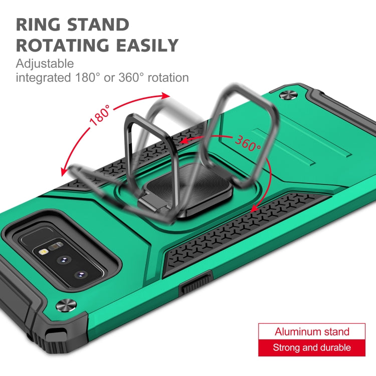 For Samsung Galaxy Note 8 Magnetic Armor Shockproof TPU + PC Case with Metal Ring Holder