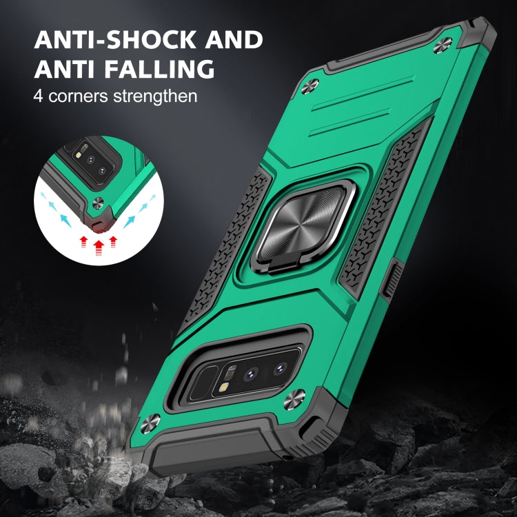 For Samsung Galaxy Note 8 Magnetic Armor Shockproof TPU + PC Case with Metal Ring Holder