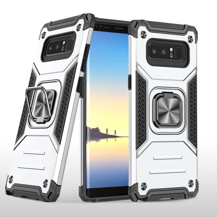 For Samsung Galaxy Note 8 Magnetic Armor Shockproof TPU + PC Case with Metal Ring Holder