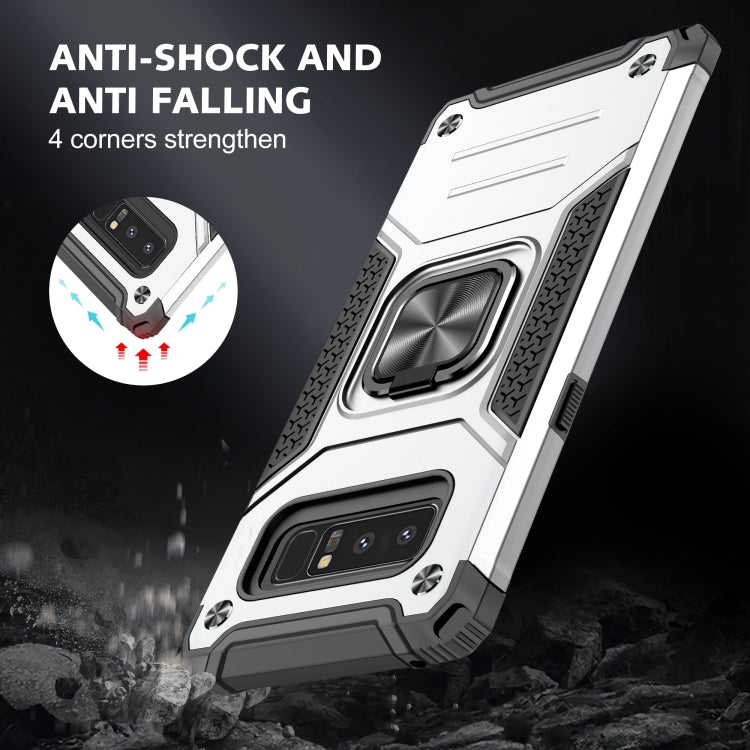 For Samsung Galaxy Note 8 Magnetic Armor Shockproof TPU + PC Case with Metal Ring Holder
